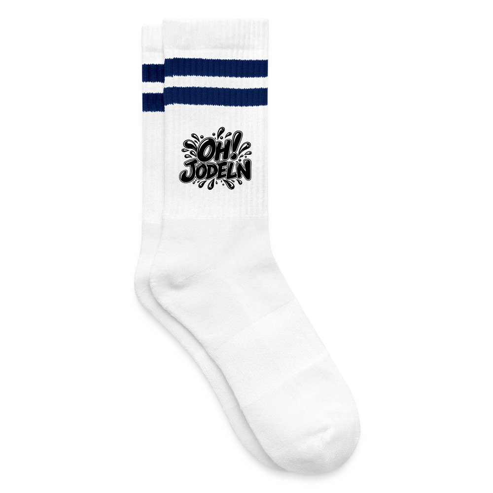 OH! Jodeln Tennissocken - Weiß/Navy