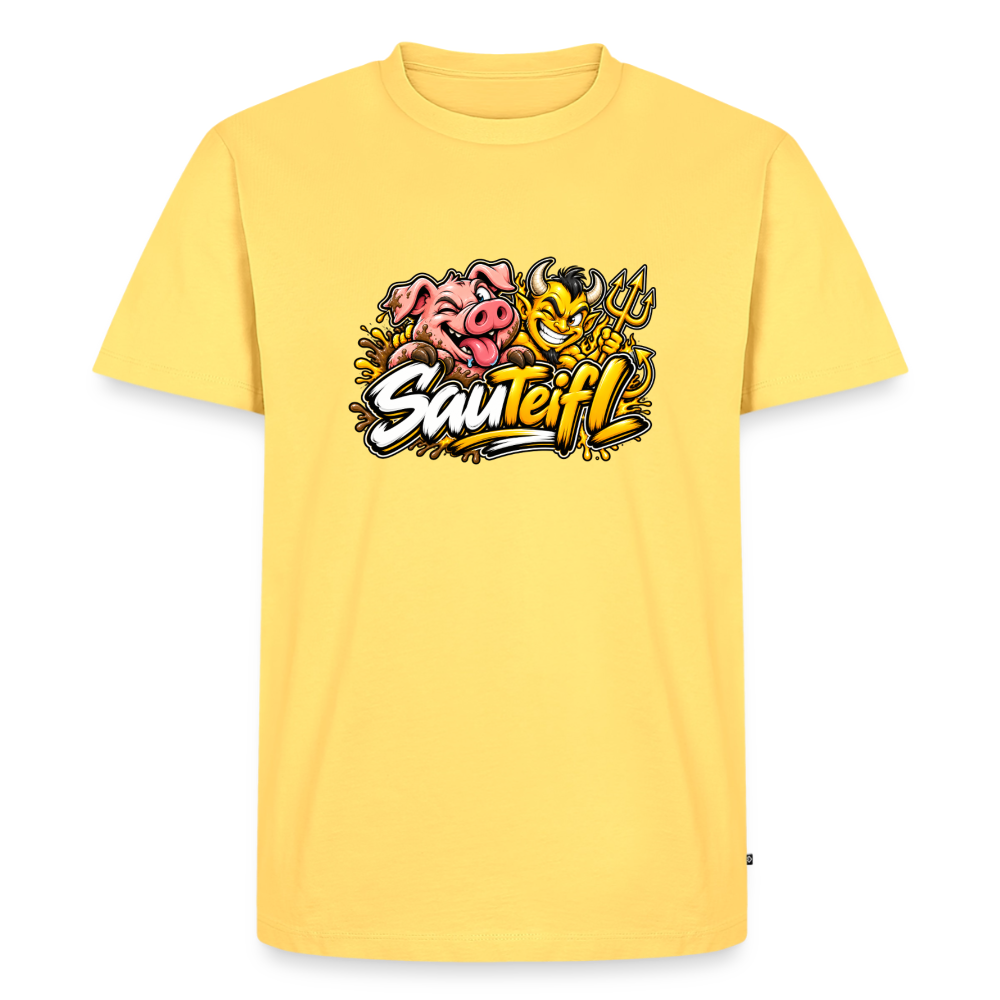 SauTeifl T-Shirt - Pastellgelb