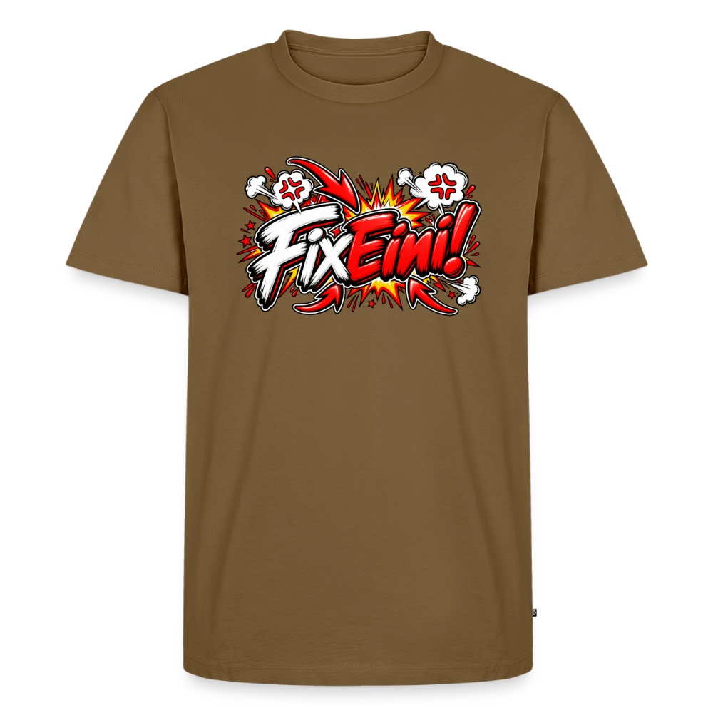 FixEini! T-Shirt groß - Nussbraun