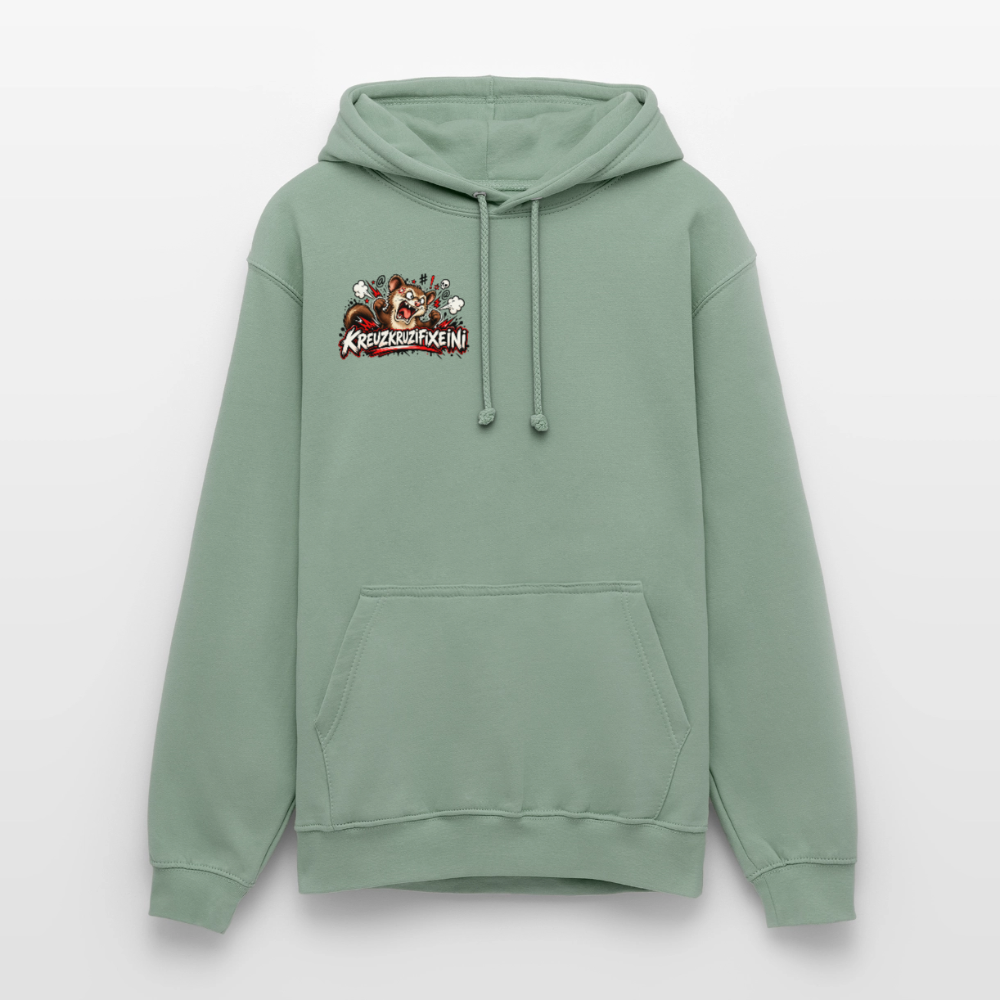 KRUZIFIX Hoodie - Graugrün