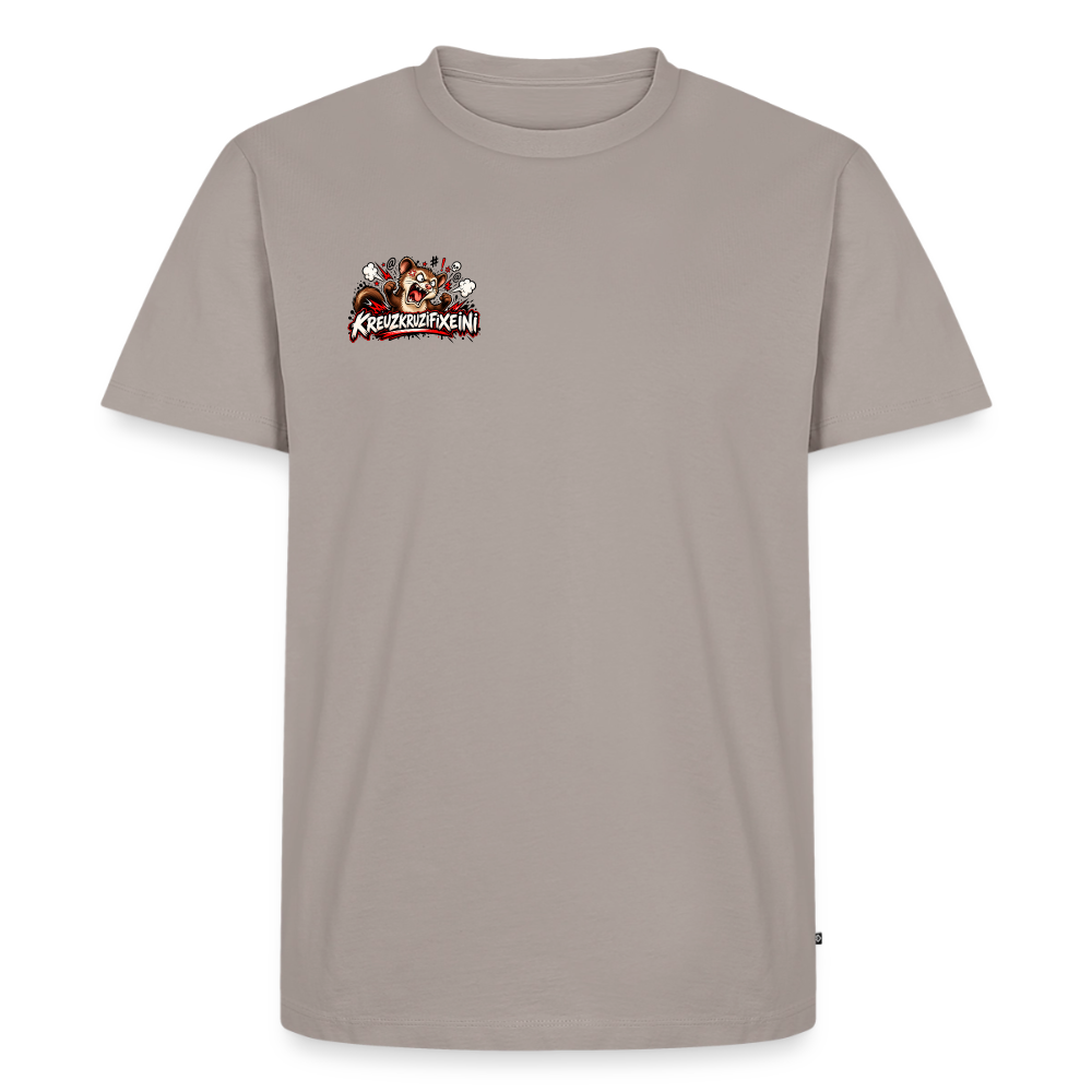 KRUZIFIX T-Shirt kleiner Druck - Taupe