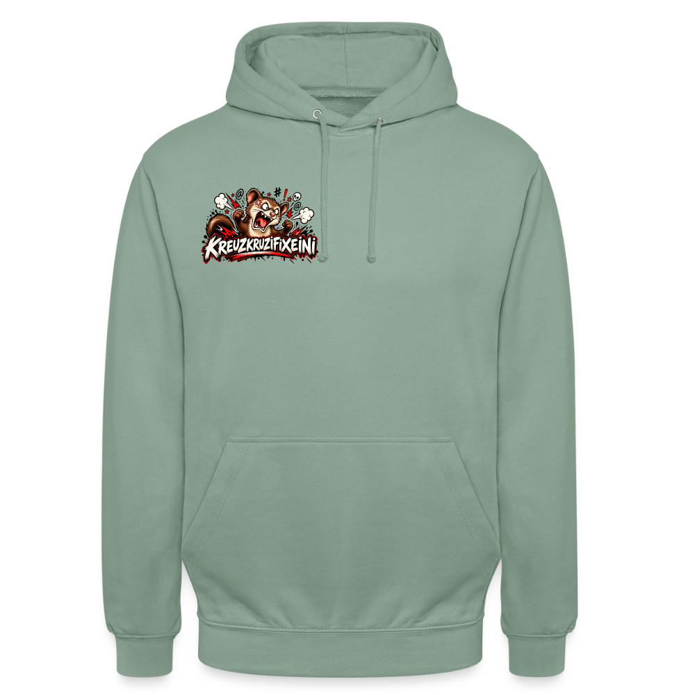 KRUZIFIX Hoodie - Graugrün