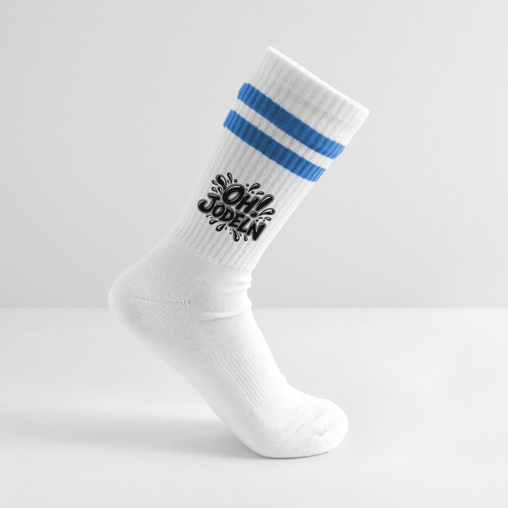 OH! Jodeln Tennissocken - Weiß/Blau