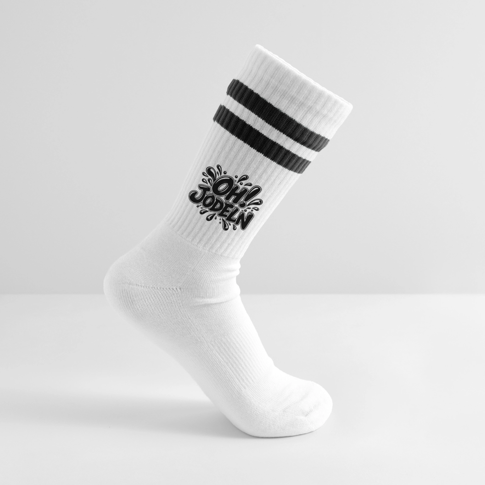 OH! Jodeln Tennissocken - Weiß/Schwarz