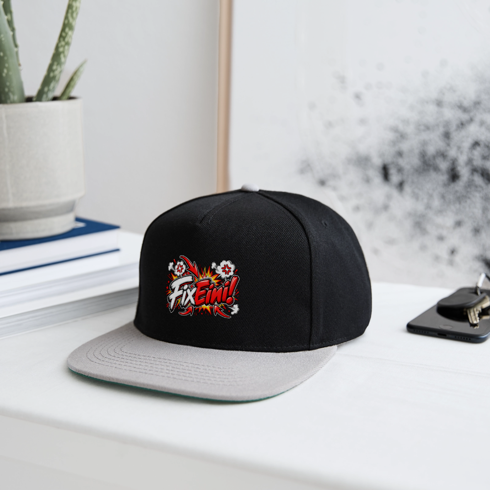 FixEini! Snapback Cap - Schwarz/Grau
