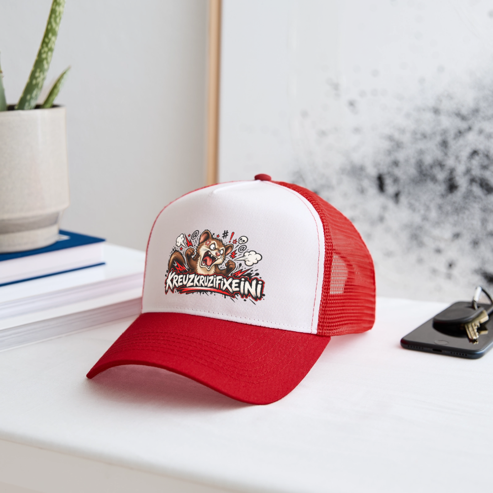 KRUZIFIX Cap - Weiß/Rot