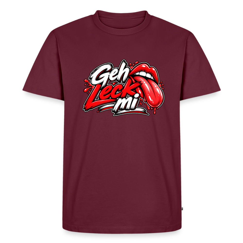 Geh Leck T-Shirt - Burgunderrot