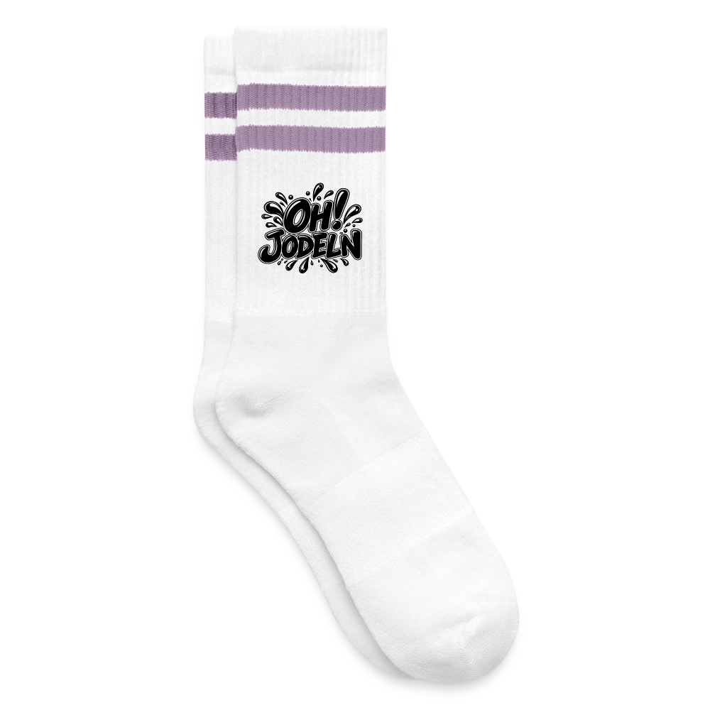 OH! Jodeln Tennissocken - Weiß/Flieder 