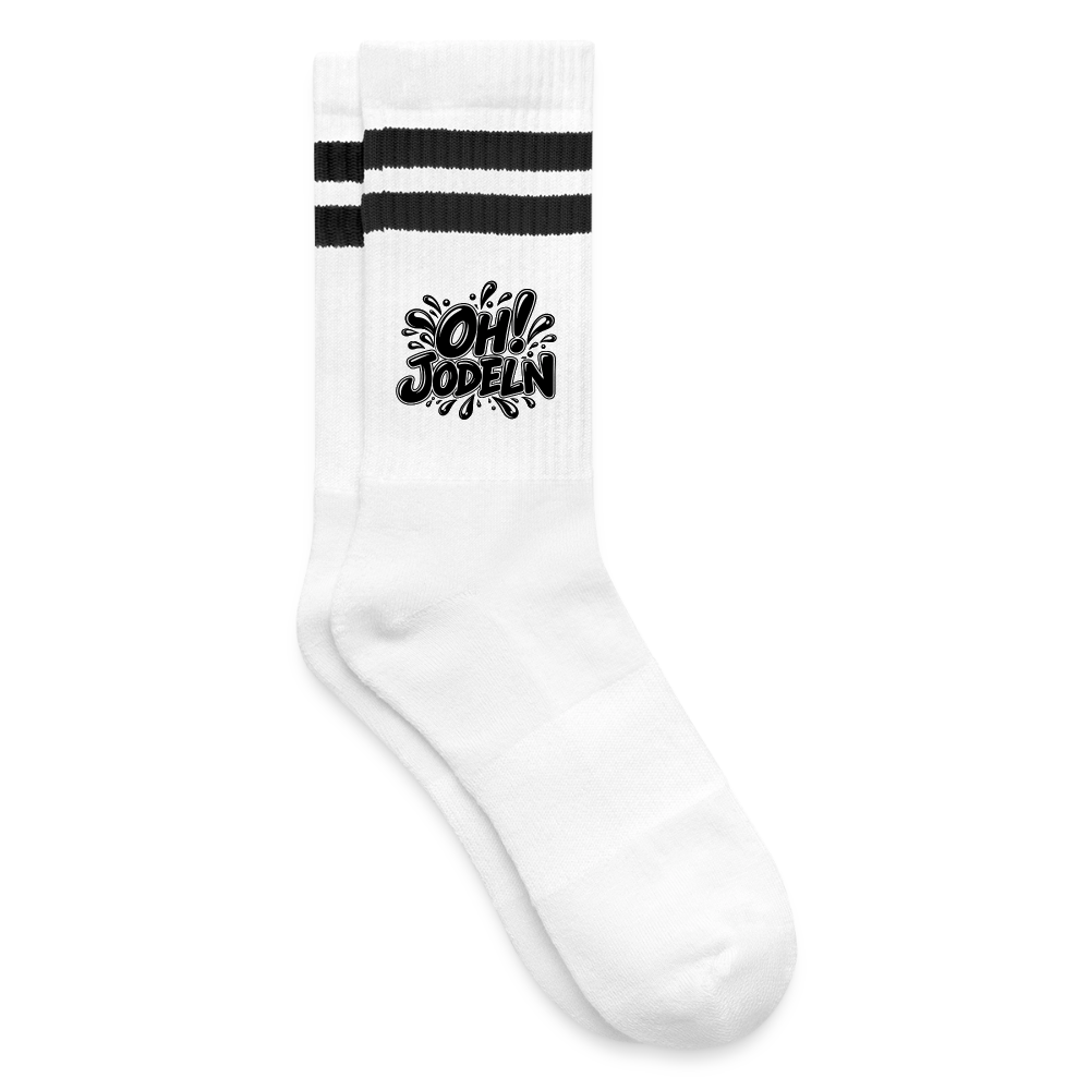 OH! Jodeln Tennissocken - Weiß/Schwarz