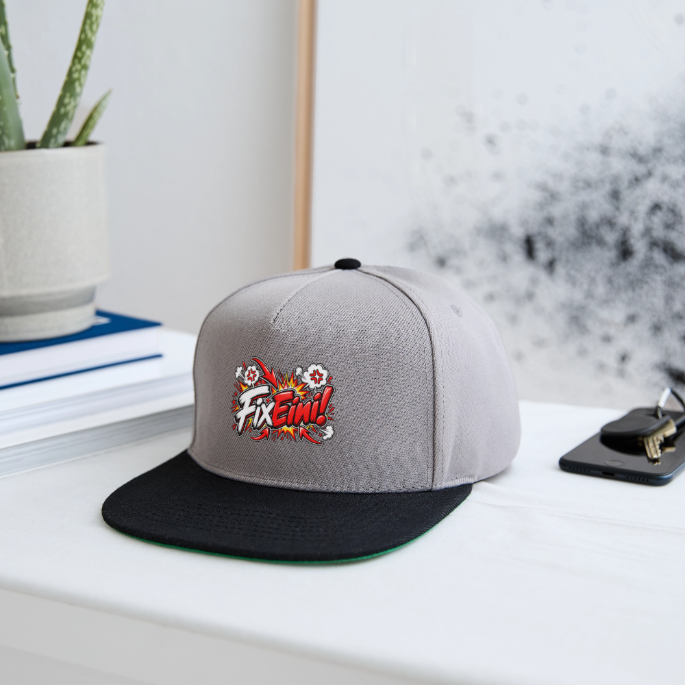 FixEini! Snapback Cap - Graphit/Schwarz