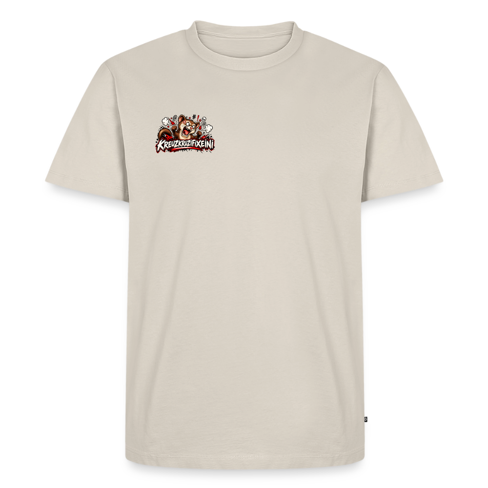 KRUZIFIX T-Shirt kleiner Druck - Beige