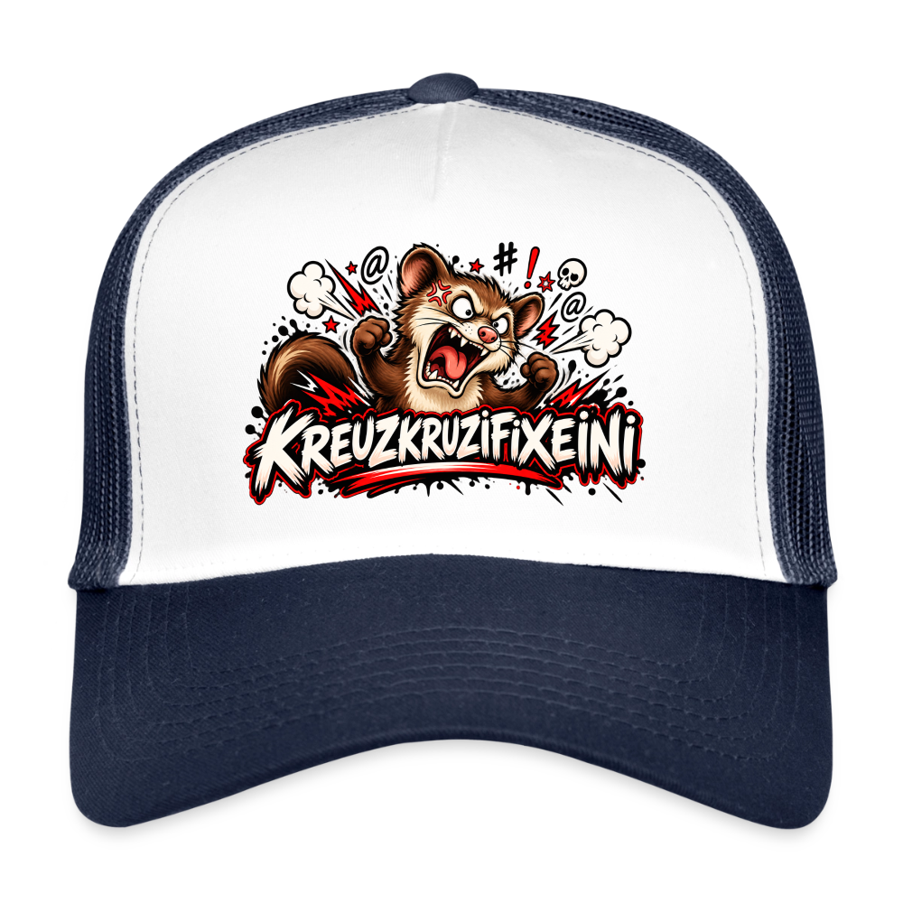KRUZIFIX Cap - Weiß/Navy
