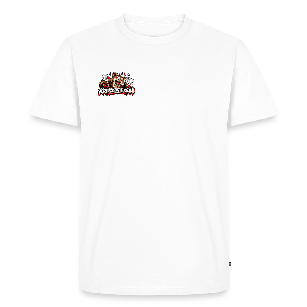 KRUZIFIX T-Shirt kleiner Druck - Weiß