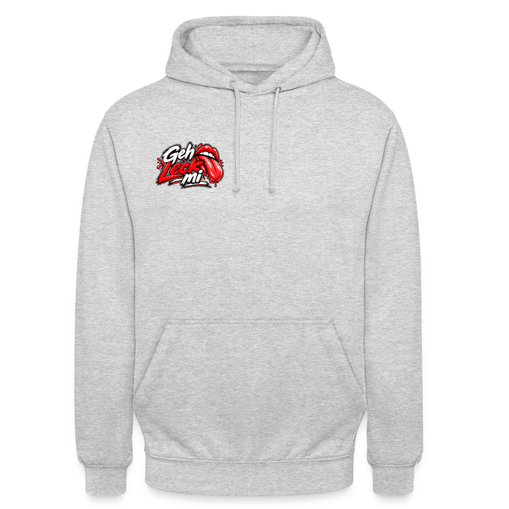 Geh Leck Hoodie - Hellgrau meliert
