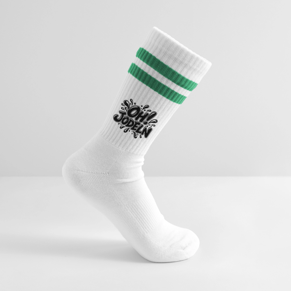 OH! Jodeln Tennissocken - Weiß/Grün