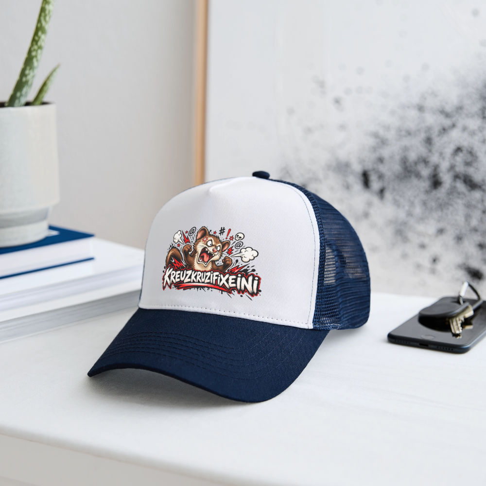 KRUZIFIX Cap - Weiß/Navy