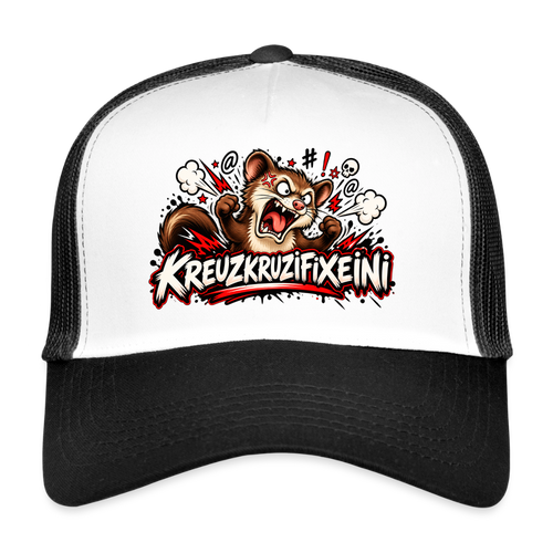 KRUZIFIX Cap - Weiß/Schwarz