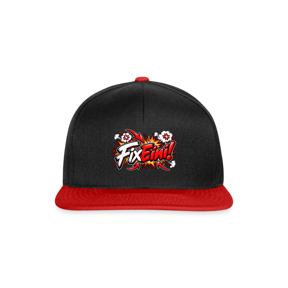 FixEini! Snapback Cap - Schwarz/Rot