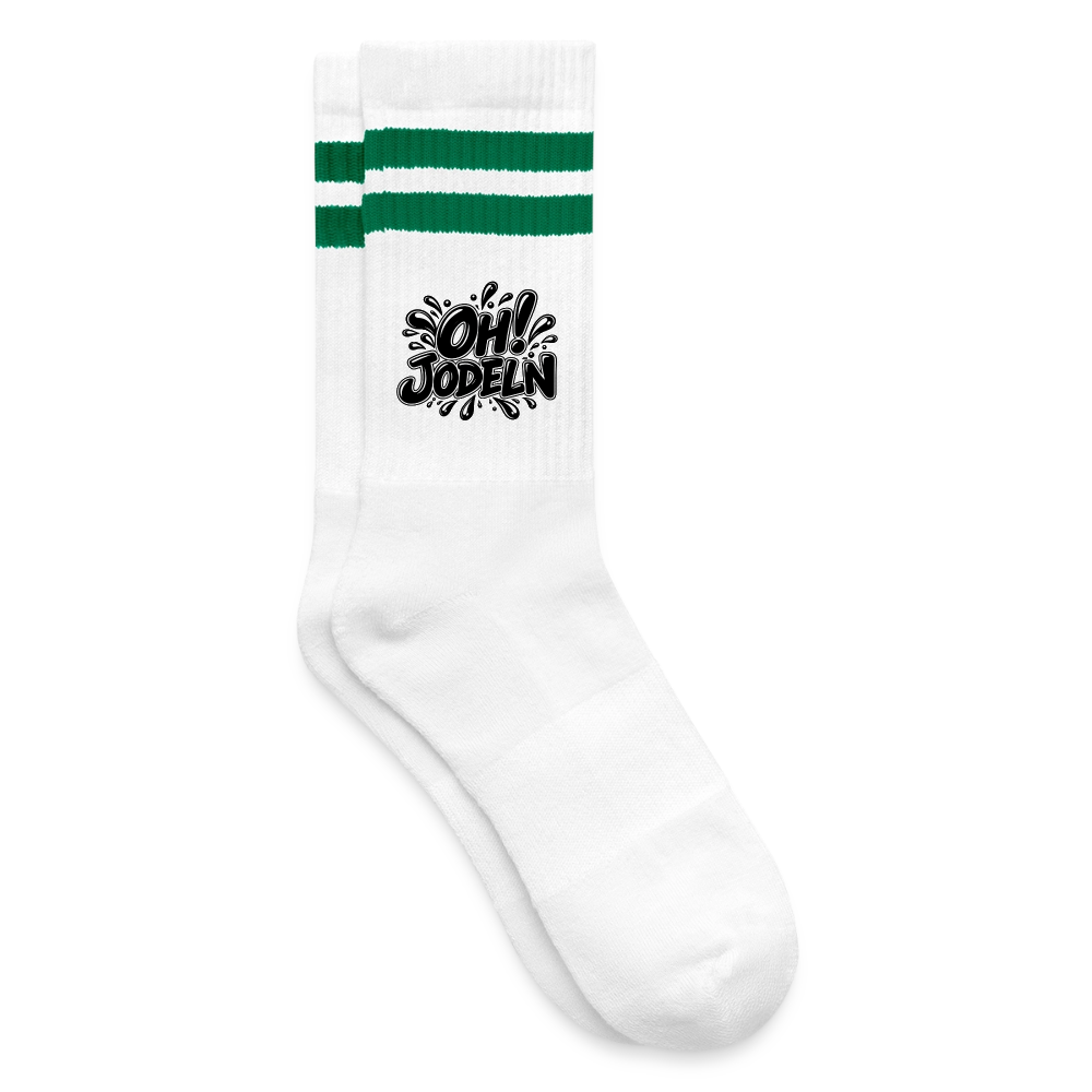 OH! Jodeln Tennissocken - Weiß/Grün
