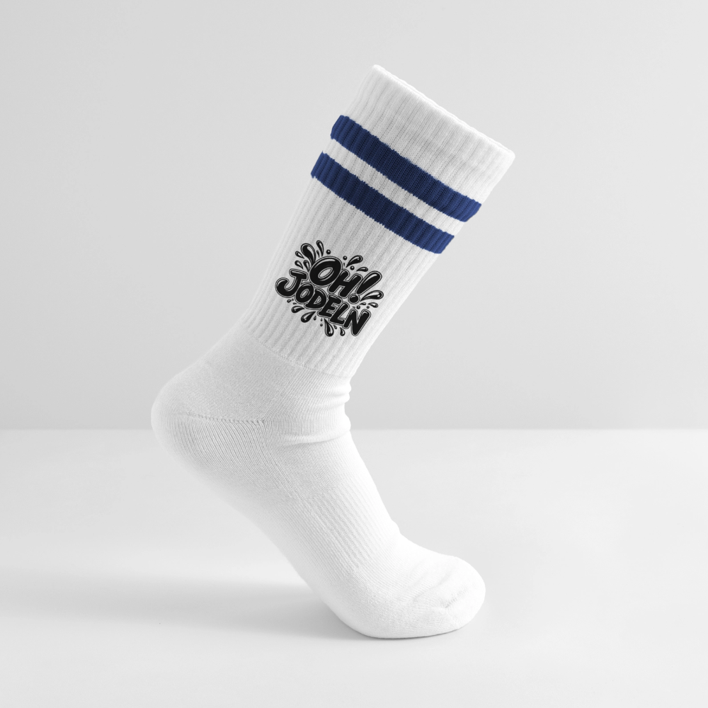 OH! Jodeln Tennissocken - Weiß/Navy