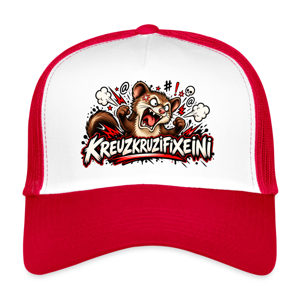 KRUZIFIX Cap - Weiß/Rot