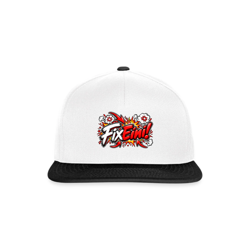 FixEini! Snapback Cap - Weiß/Schwarz