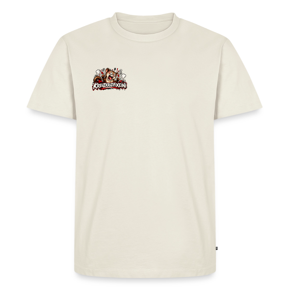 KRUZIFIX T-Shirt kleiner Druck - Naturweiß