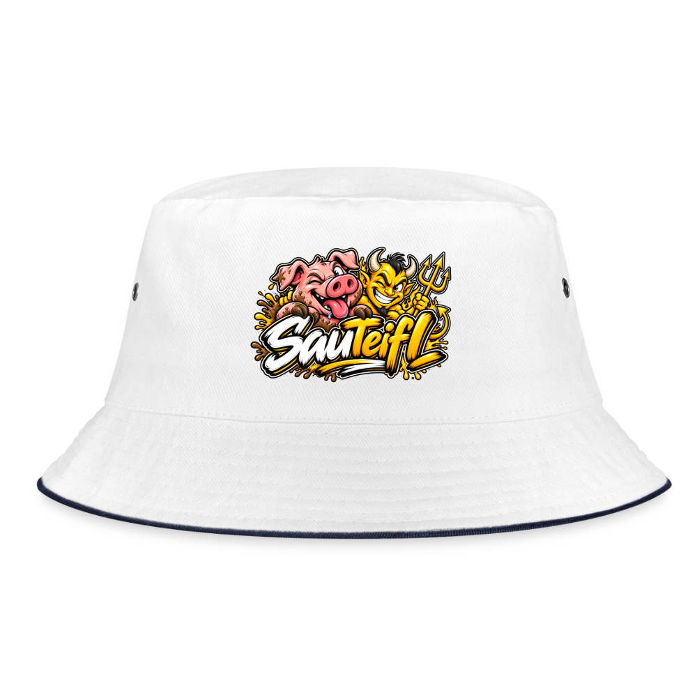 Sauteifl Cap - Weiß/Navy