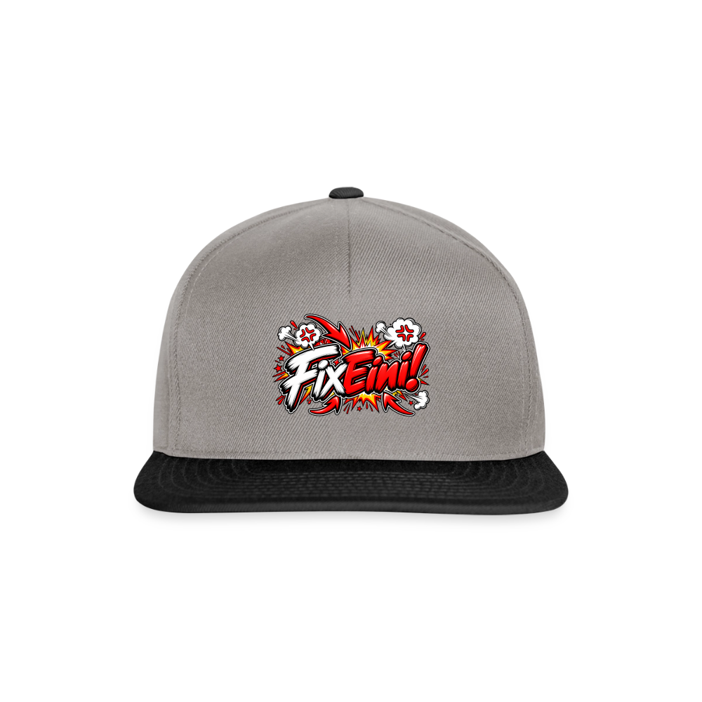 FixEini! Snapback Cap - Graphit/Schwarz