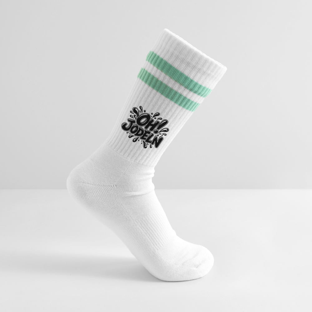OH! Jodeln Tennissocken - Weiß/Mint