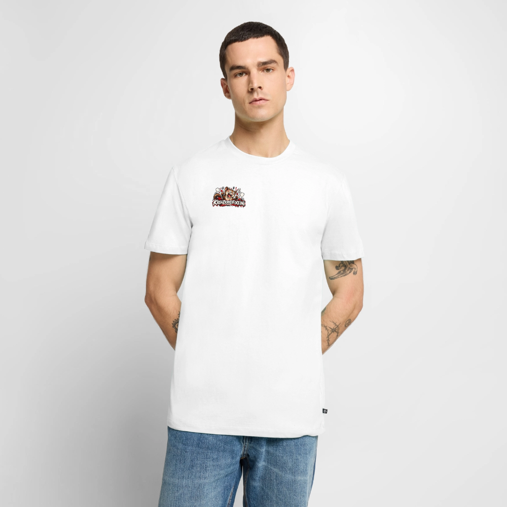 KRUZIFIX T-Shirt kleiner Druck - Weiß