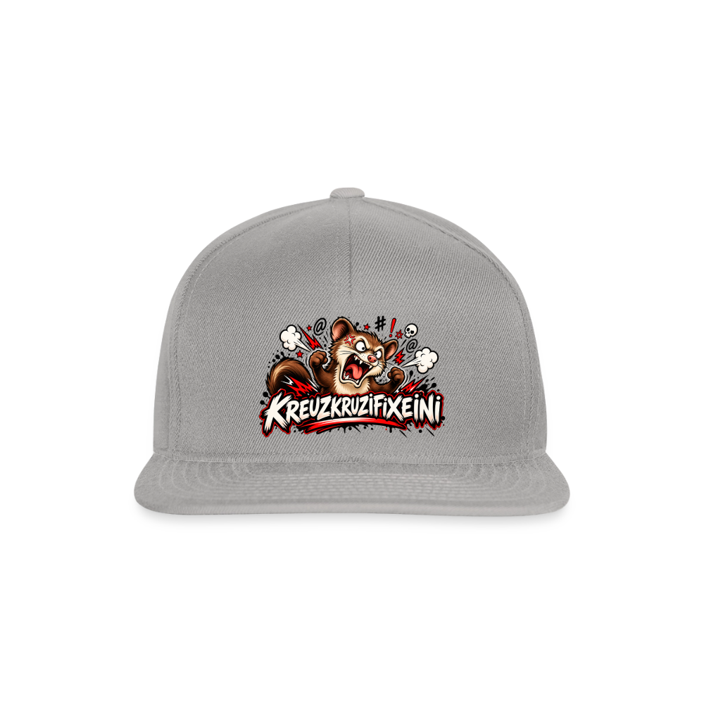 KRUZIFIX Snapback Cap - Graphit/Graphit