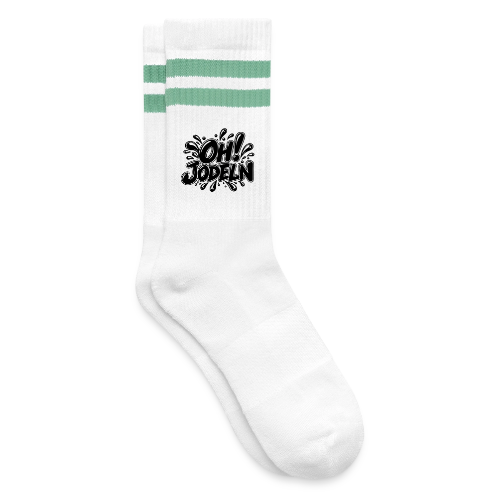 OH! Jodeln Tennissocken - Weiß/Mint