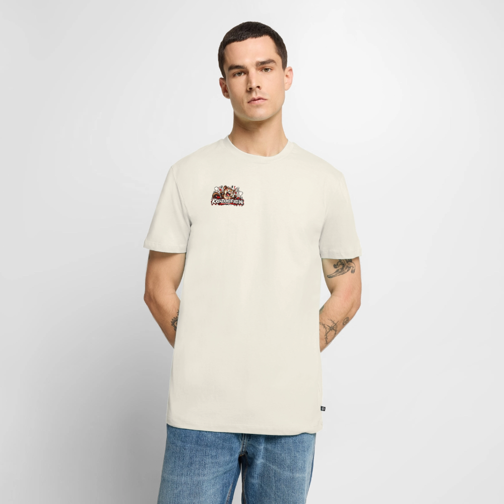 KRUZIFIX T-Shirt kleiner Druck - Naturweiß