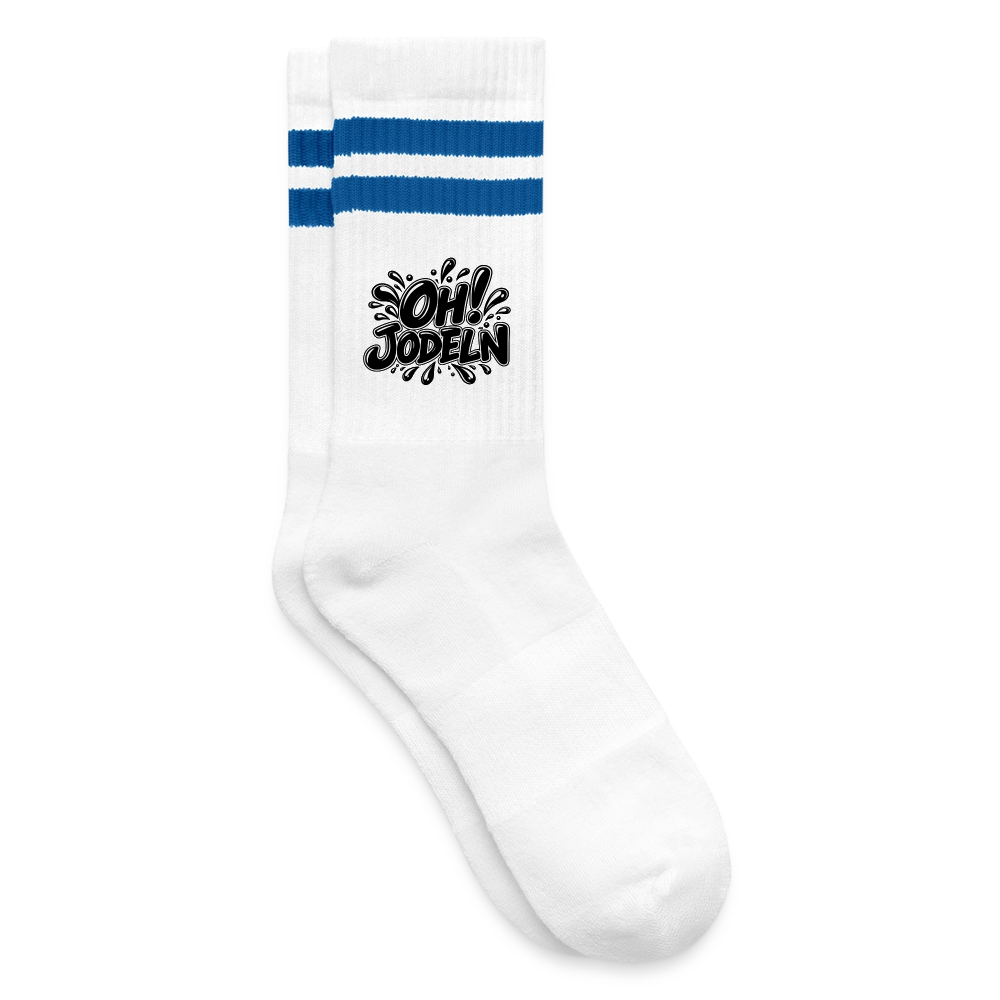 OH! Jodeln Tennissocken - Weiß/Blau