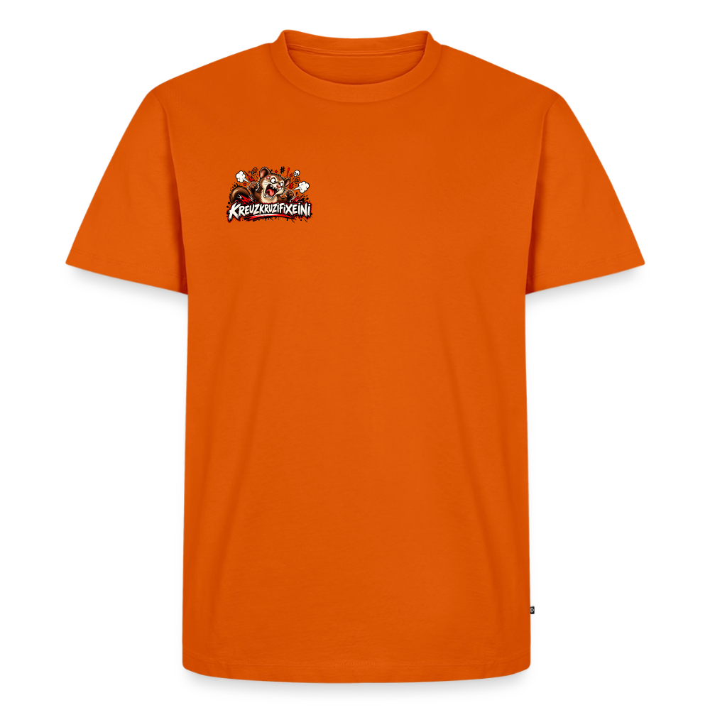 KRUZIFIX T-Shirt kleiner Druck - Orange 