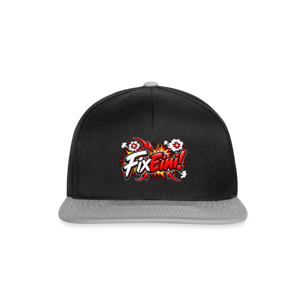 FixEini! Snapback Cap - Schwarz/Grau